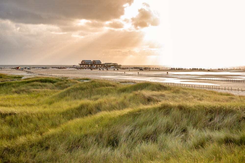 Plaża Sankt Peter-Ording Szlezwik Holsztyn Niemcy